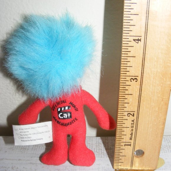 Dr. Seuss Thing 2 Collectible Cat in Hat Mini Plush McDonalds Happy Meal Toy - Picture 3 of 5